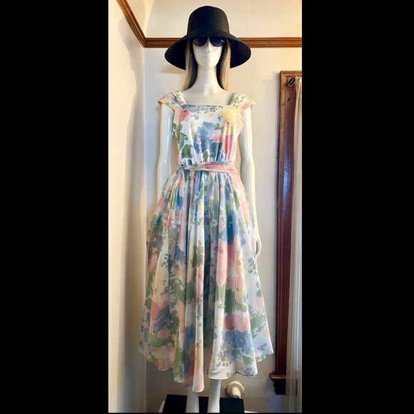 ROTHSCHILD - San Francisco Vintage Floral Dress Sz 8 - Picture 4 of 15